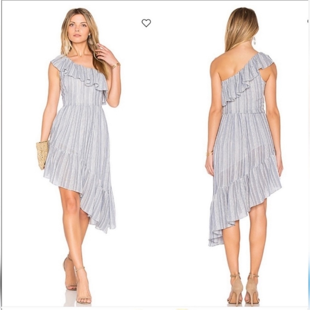 LoveShackFancy Pamela Dress in Blue/White